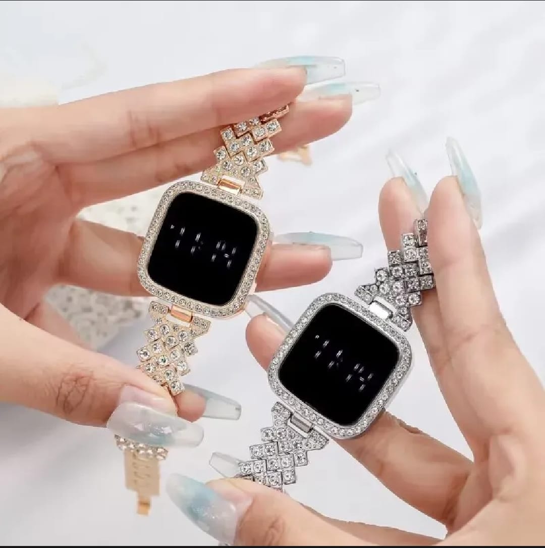 Ladies Luxury Diamond Watches Touch Screen Led
