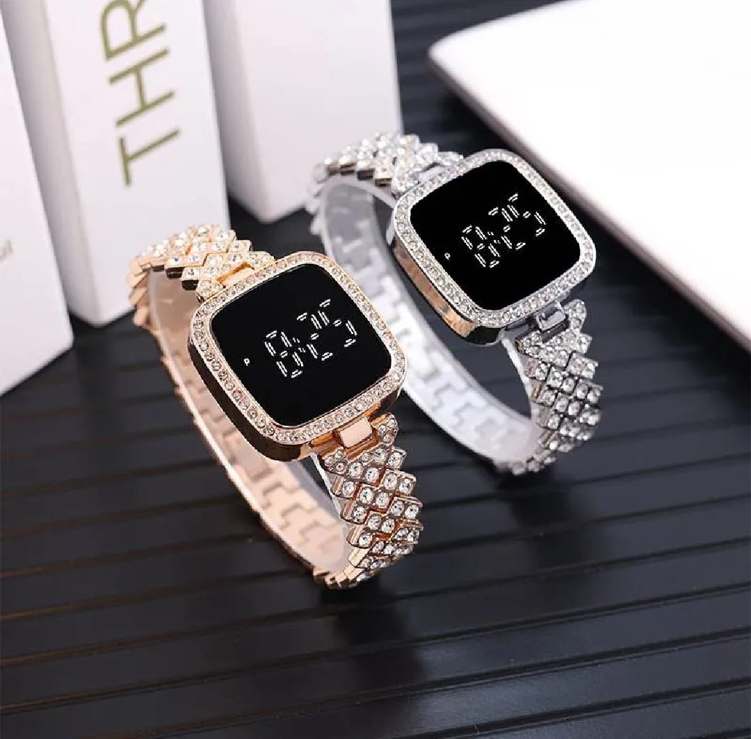 Ladies Luxury Diamond Watches Touch Screen Led